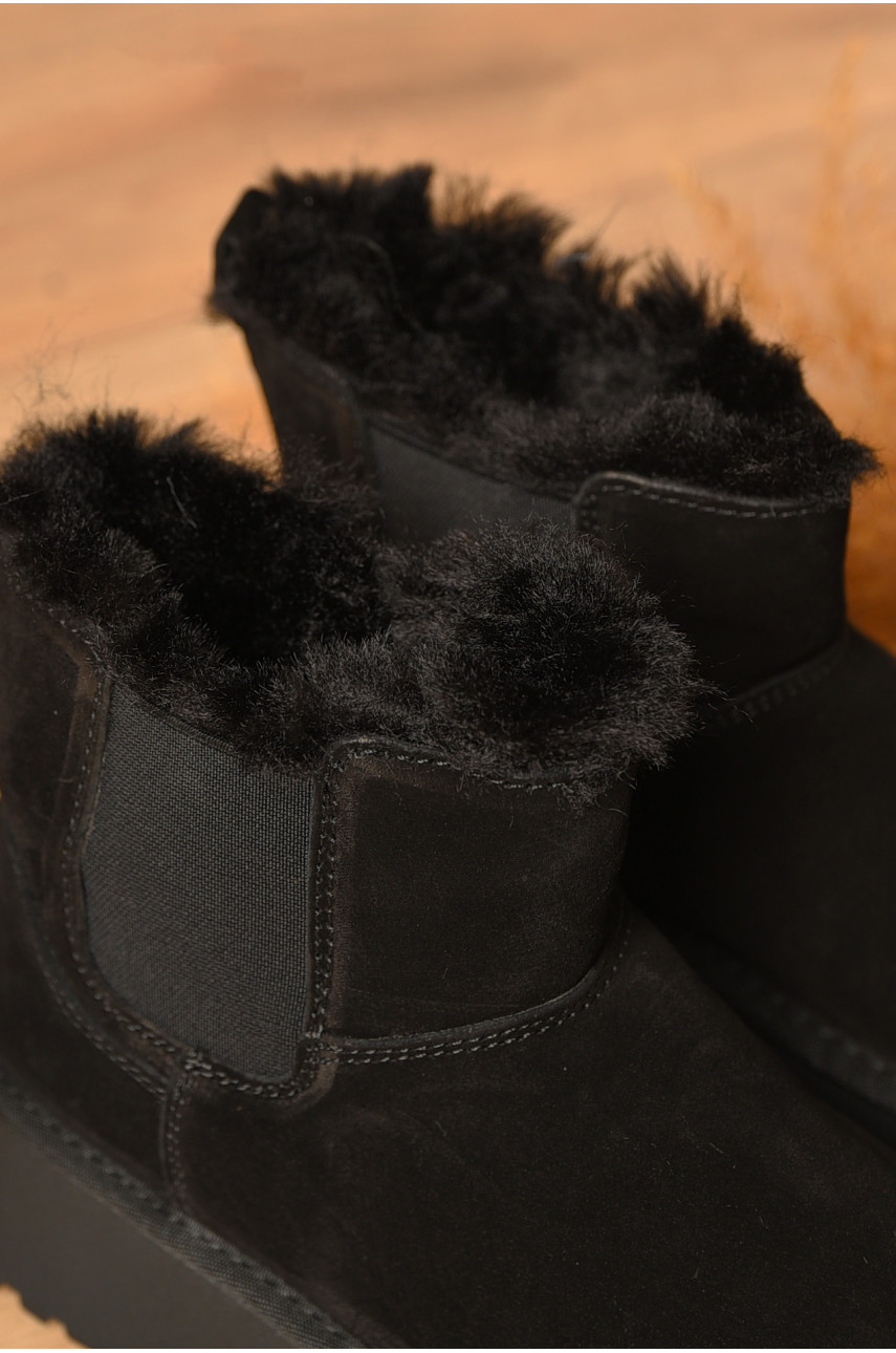 Уггі жіночі на хутрі чорного кольору К-36 207694 Уггі жіночі на хутрі чорного кольору К-36 207694