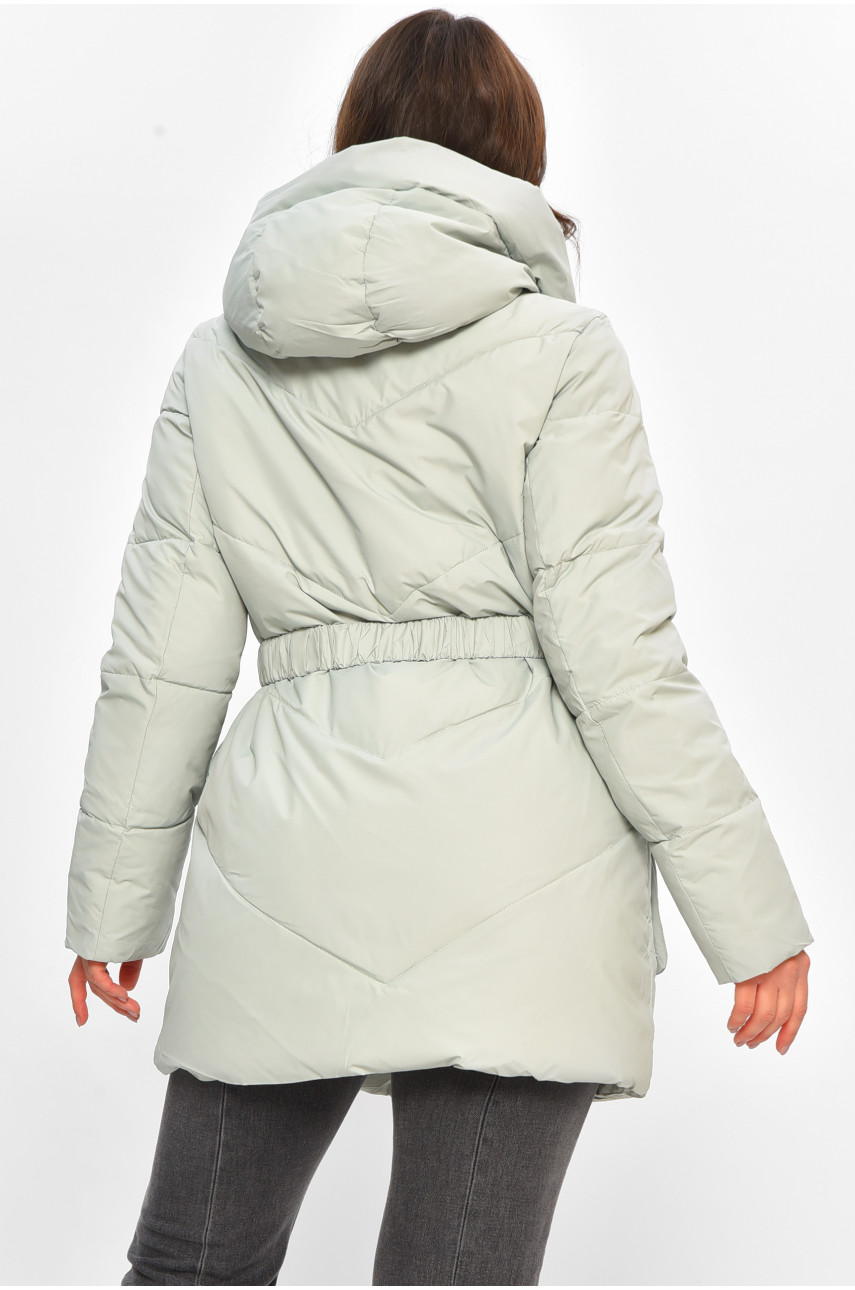 Куртка жіноча однотонна зимова м'ятного кольору VL23-106 207699