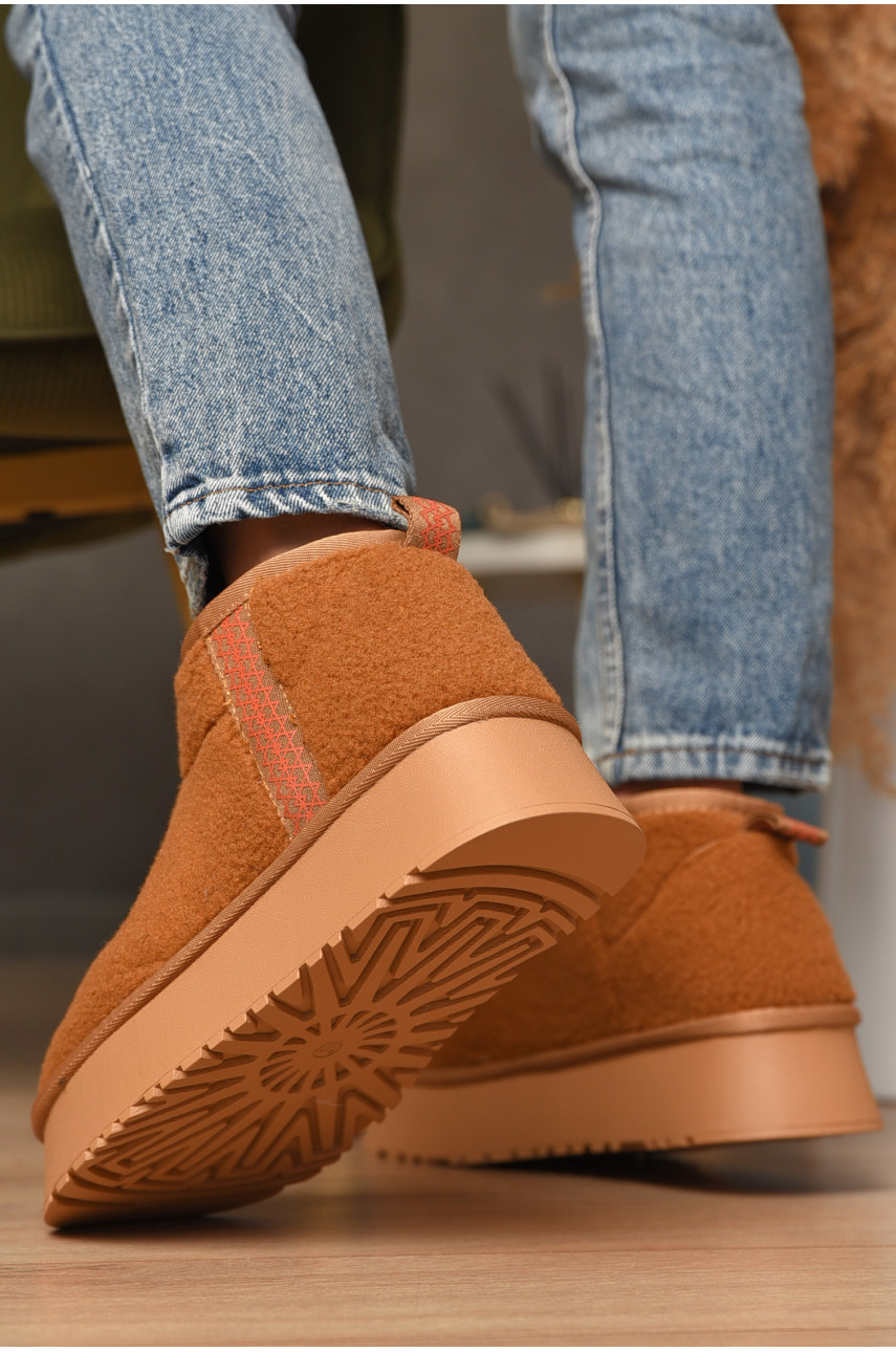 Угги женские на меху песочного цвета К-58 207705