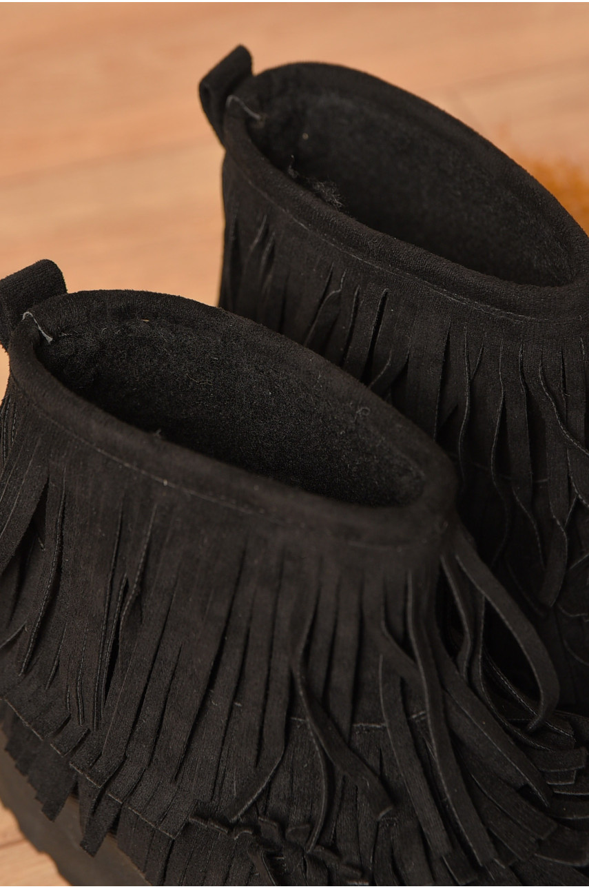 Уггі жіночі на хутрі чорного кольору 149а 207708