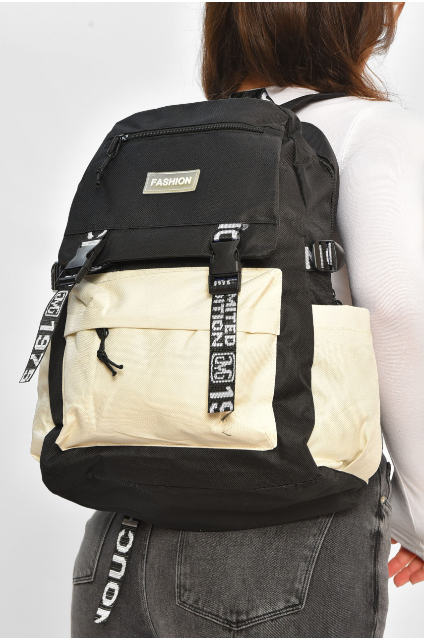 Рюкзак женский 5в1 черного цвета с принтом 207713