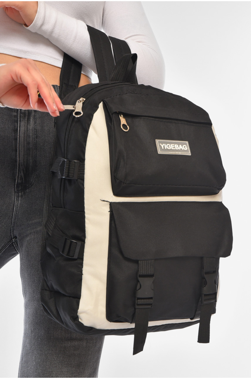 Рюкзак женский 4в1 черного цвета с принтом 207718