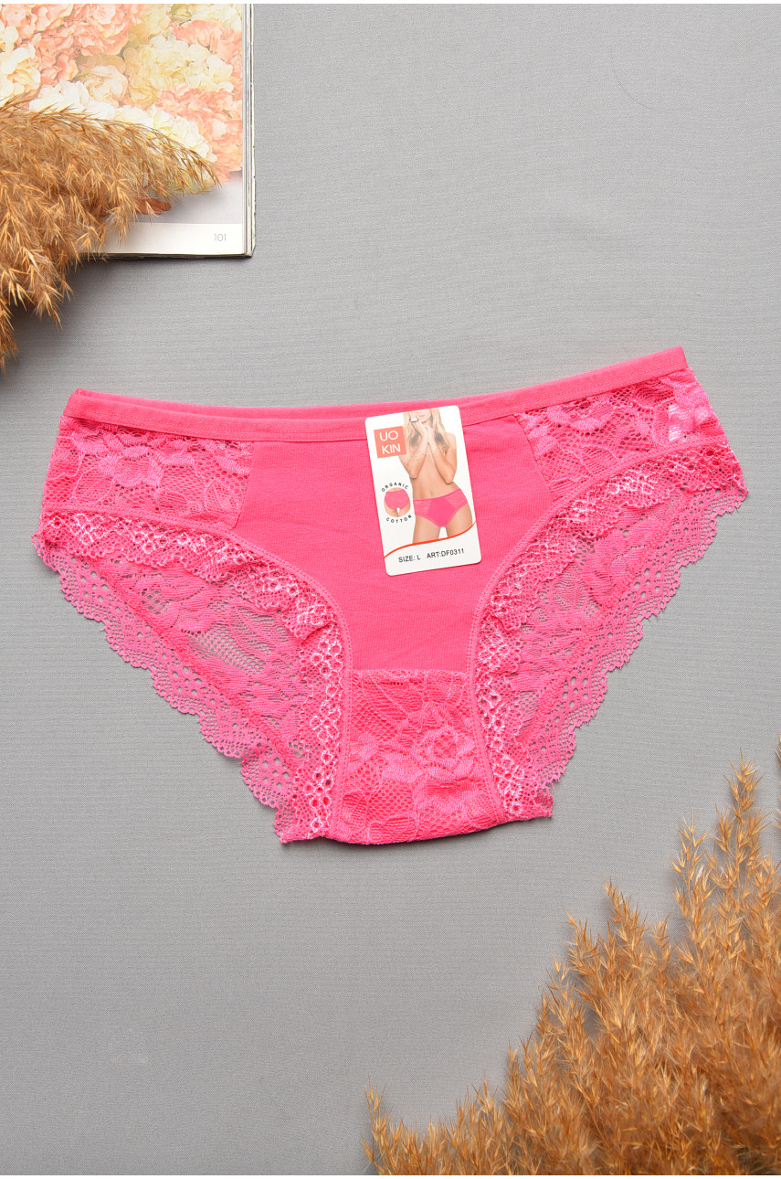 Трусы женские гипюровые малинового цвета 0311 207726