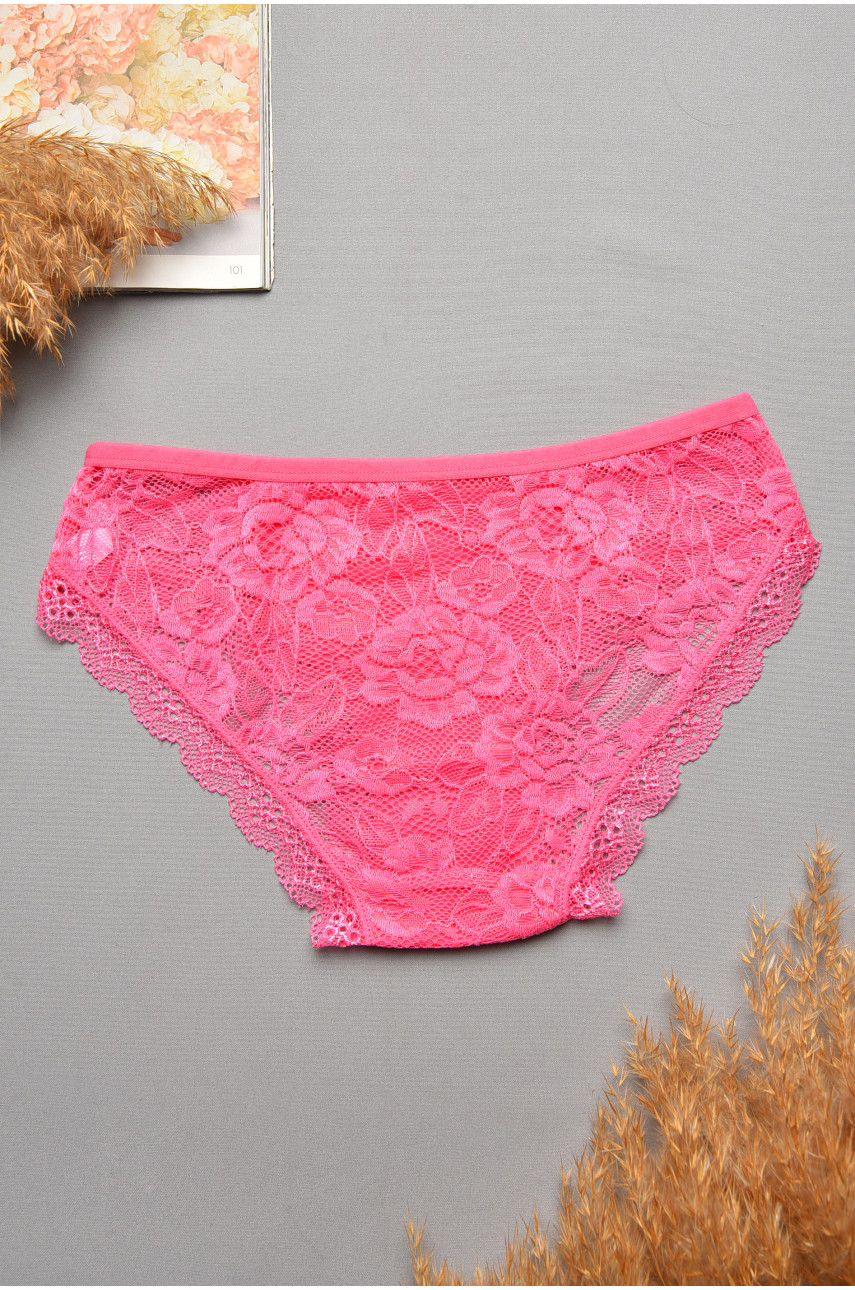Трусы женские гипюровые малинового цвета 0311 207726