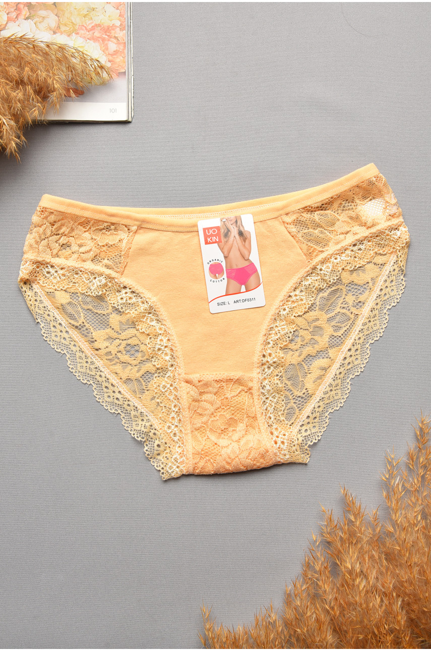 Трусы женские гипюровые бежевого цвета 0311 207727