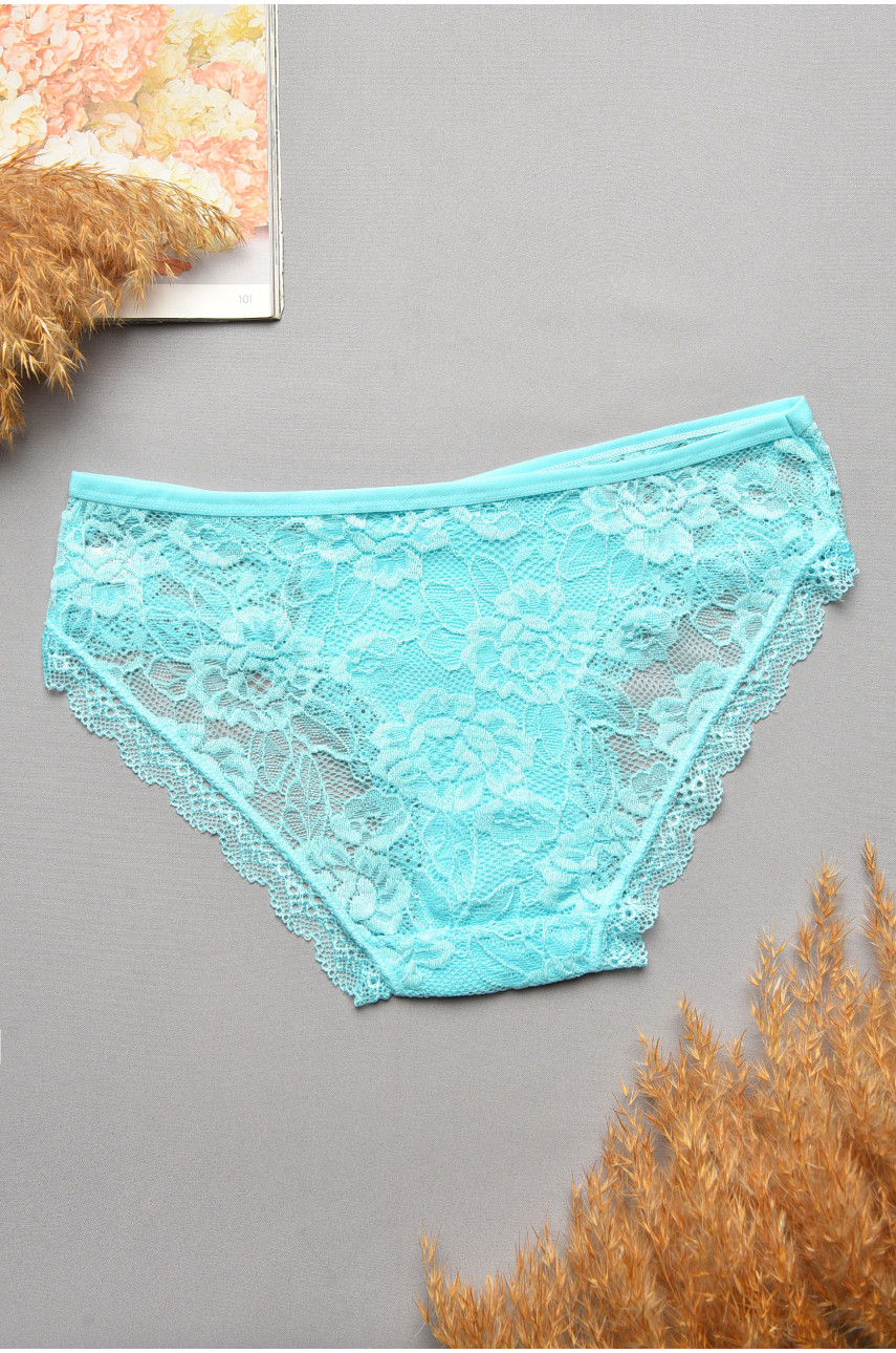 Трусы женские гипюровые бирюзового цвета 0311 207729