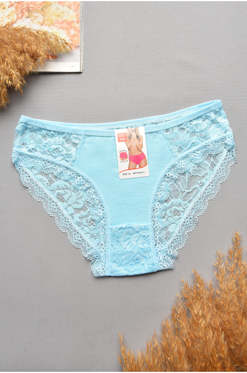 Трусы женские гипюровые голубого цвета 0311 207730