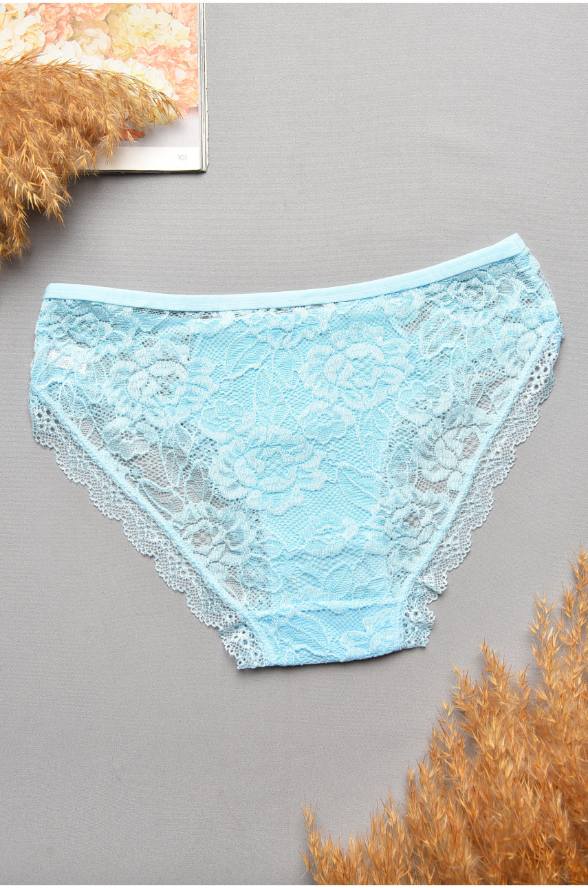 Трусы женские гипюровые голубого цвета 0311 207730