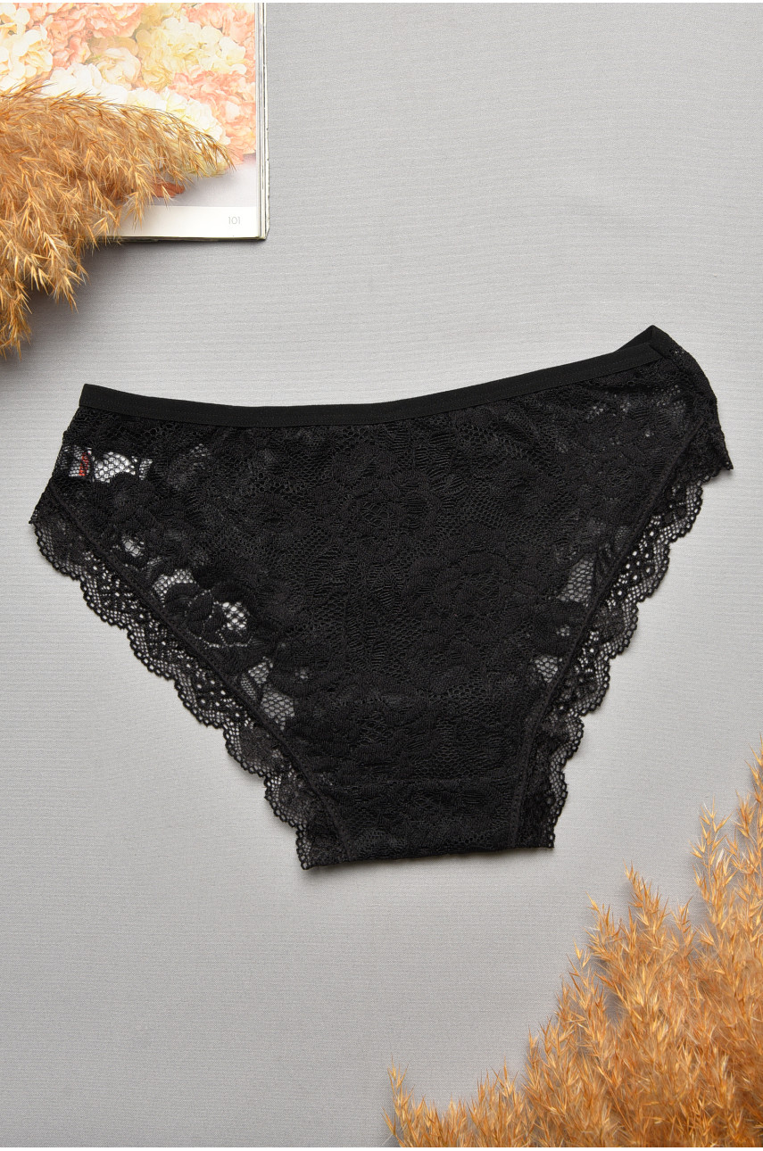 Трусы женские гипюровые черного цвета 0311 207731
