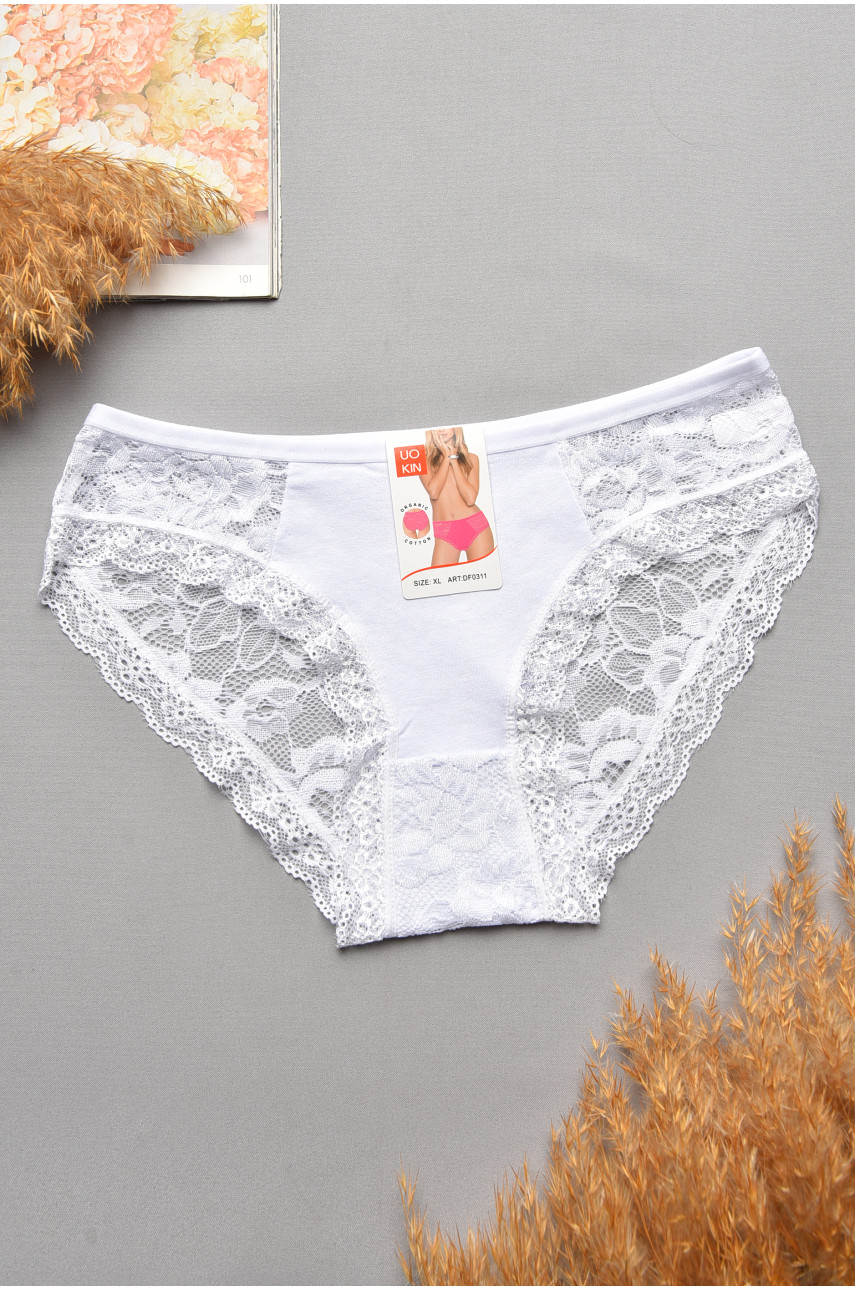 Трусы женские гипюровые белого цвета 0311 207733