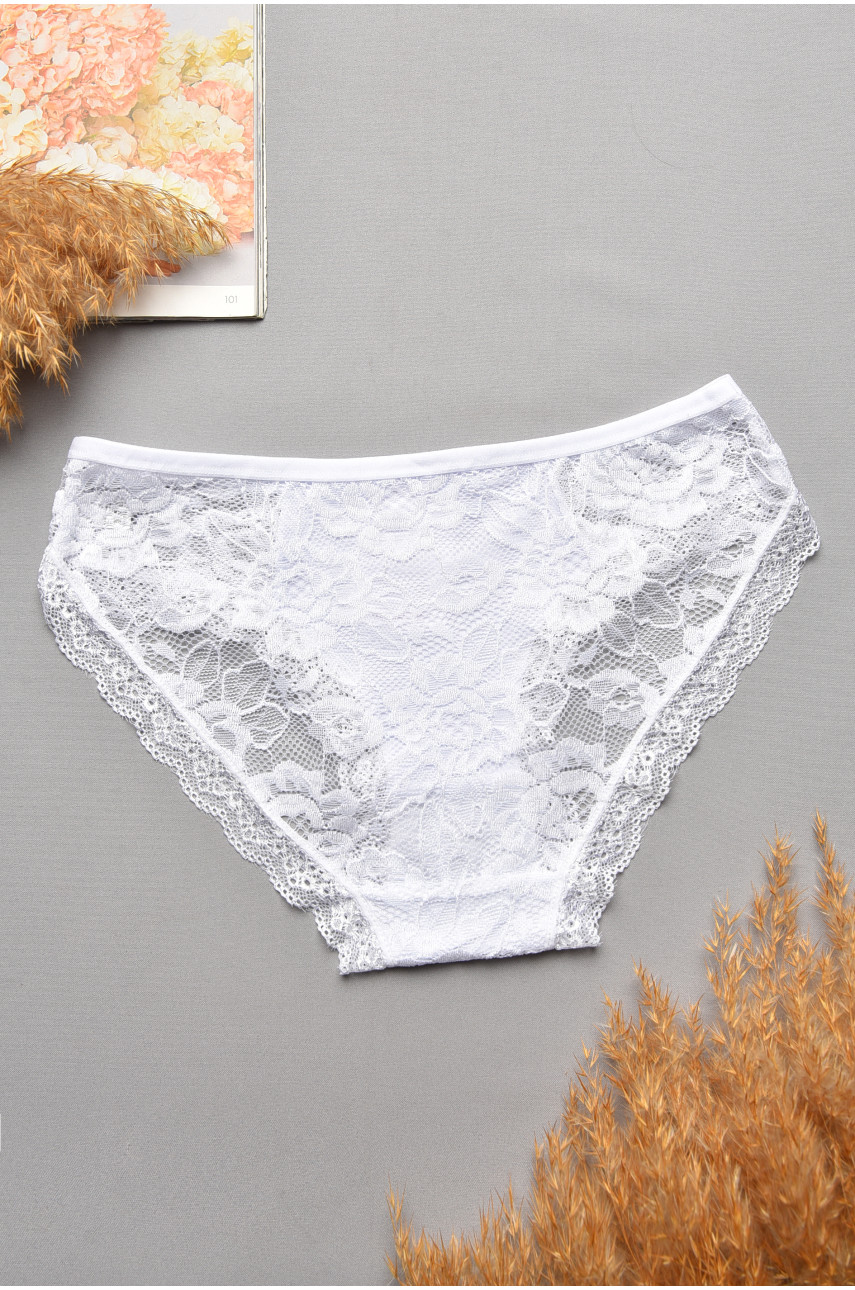 Трусы женские гипюровые белого цвета 0311 207733