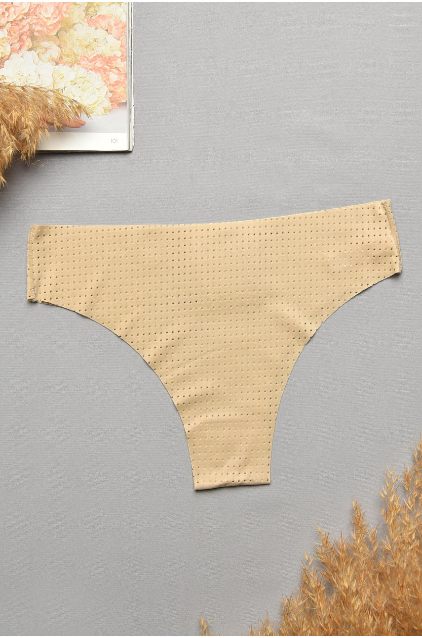 Трусы женские однотонные бежевого цвета 9884 207737