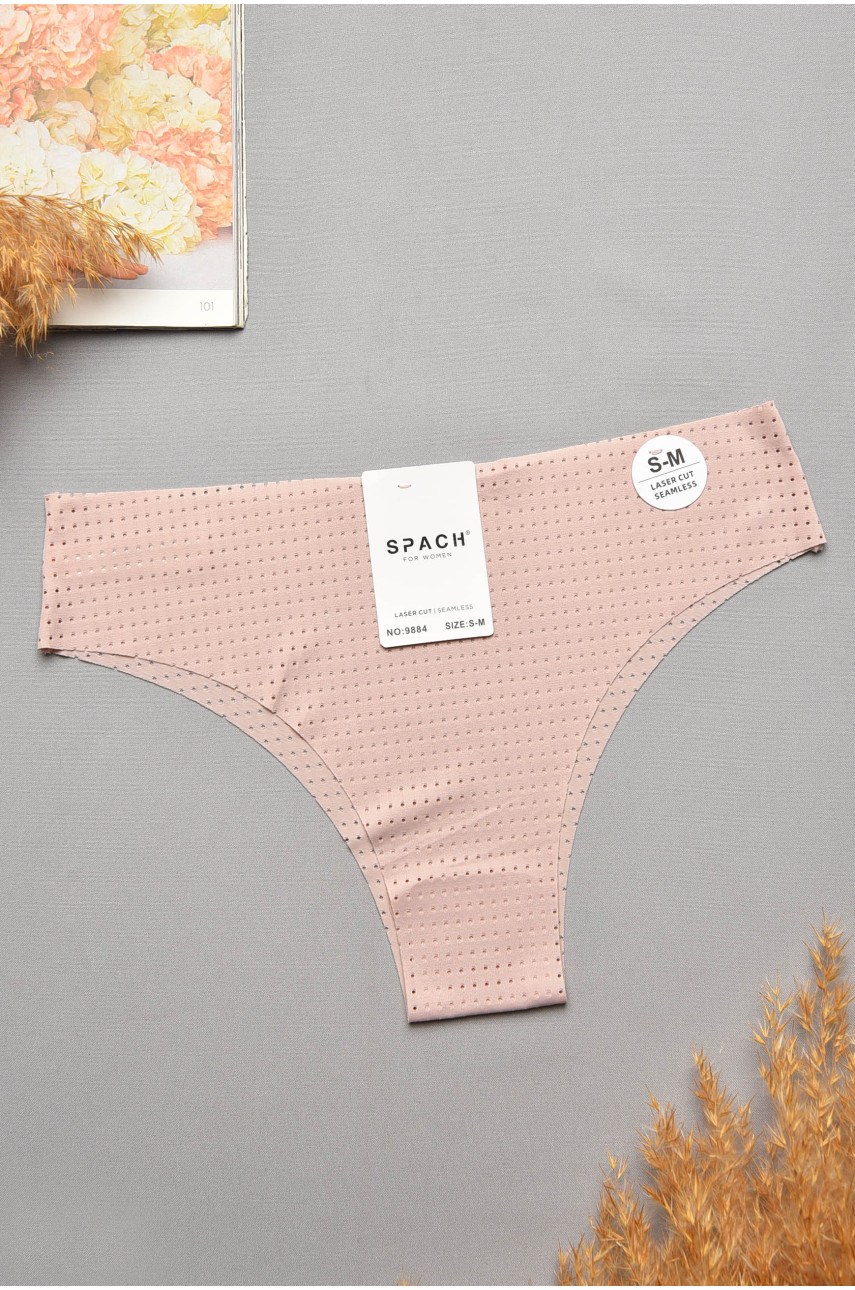 Трусы женские однотонные пудрового цвета 9884 207739