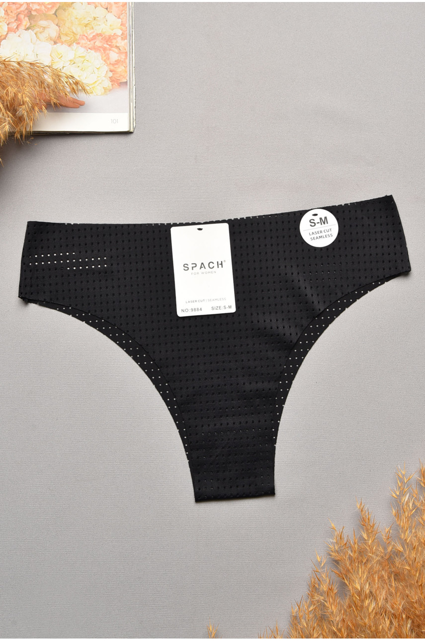 Трусы женские однотонные черного цвета 9884 207740