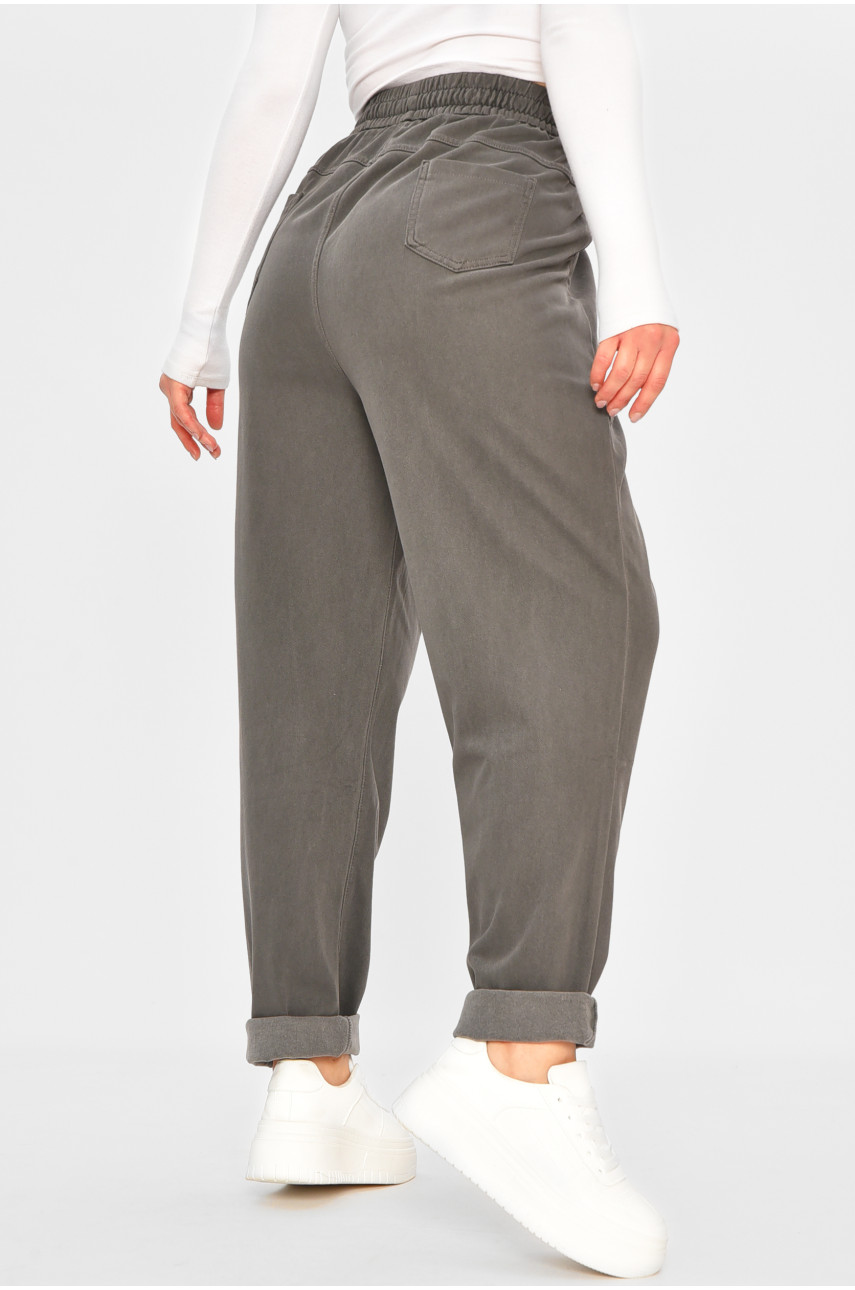 Штаны женские серого цвета 582-2 207751