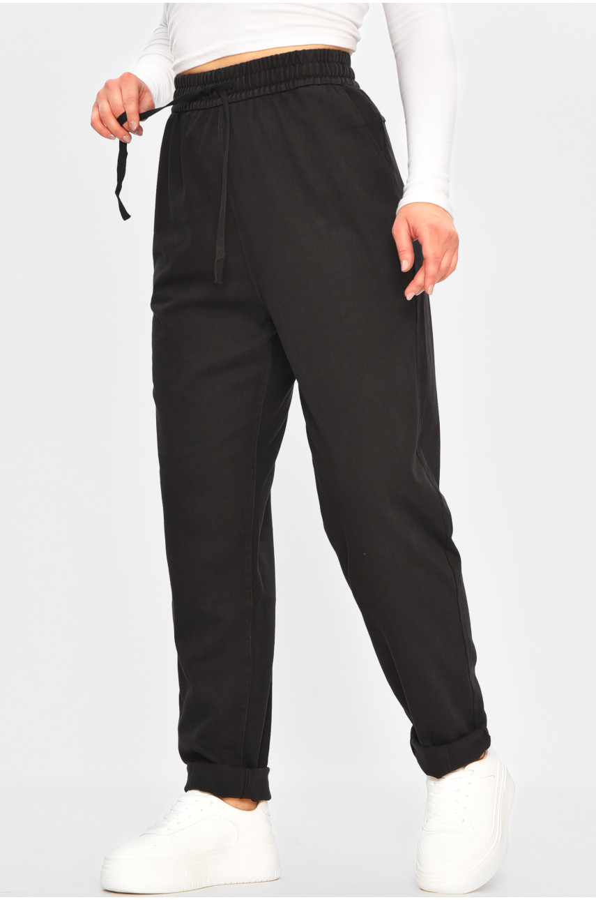 Штаны женские черного цвета 582-2 207753