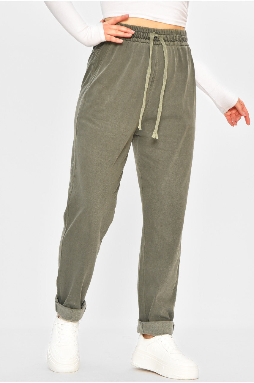 Штаны женские цвета хаки 582-2 207754