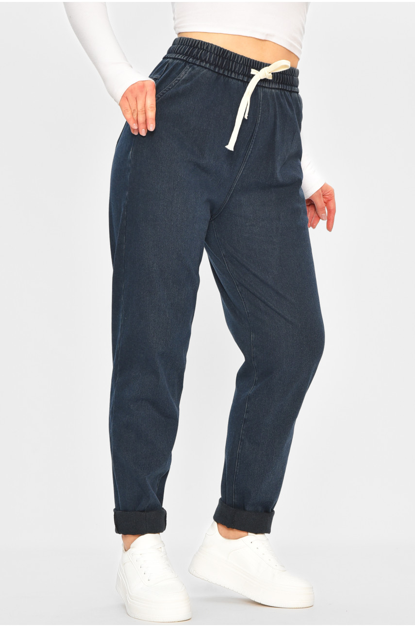 Штаны женские темно-синего цвета 582-2 207758