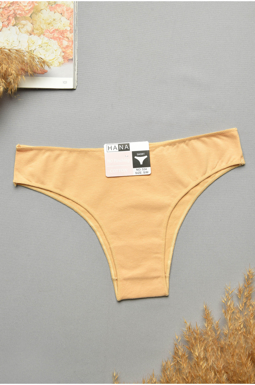 Трусы женские однотонные бежевого цвета 534 207761