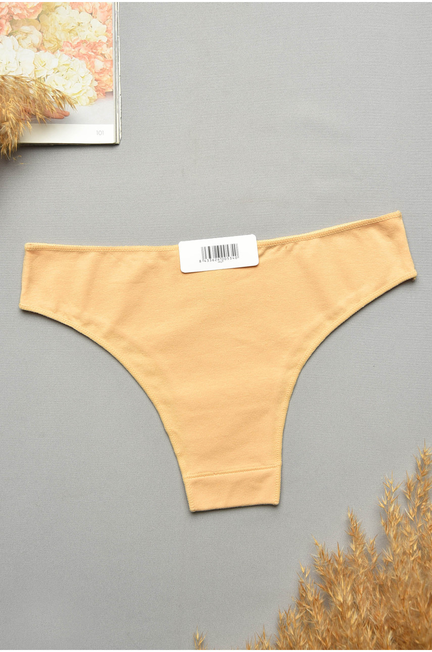 Трусы женские однотонные бежевого цвета 534 207761