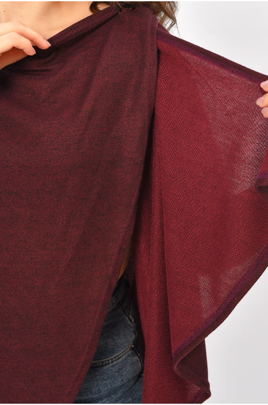 Кардиган жіночий напівбатальний бордового кольору 8274 207777 Кардиган жіночий напівбатальний бордового кольору 8274 207777