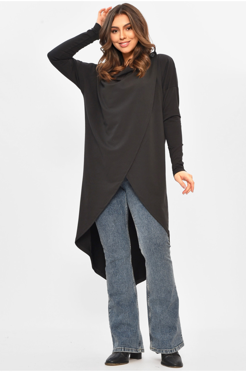 Кардиган жіночий напівбатальний чорного кольору 8274 207778