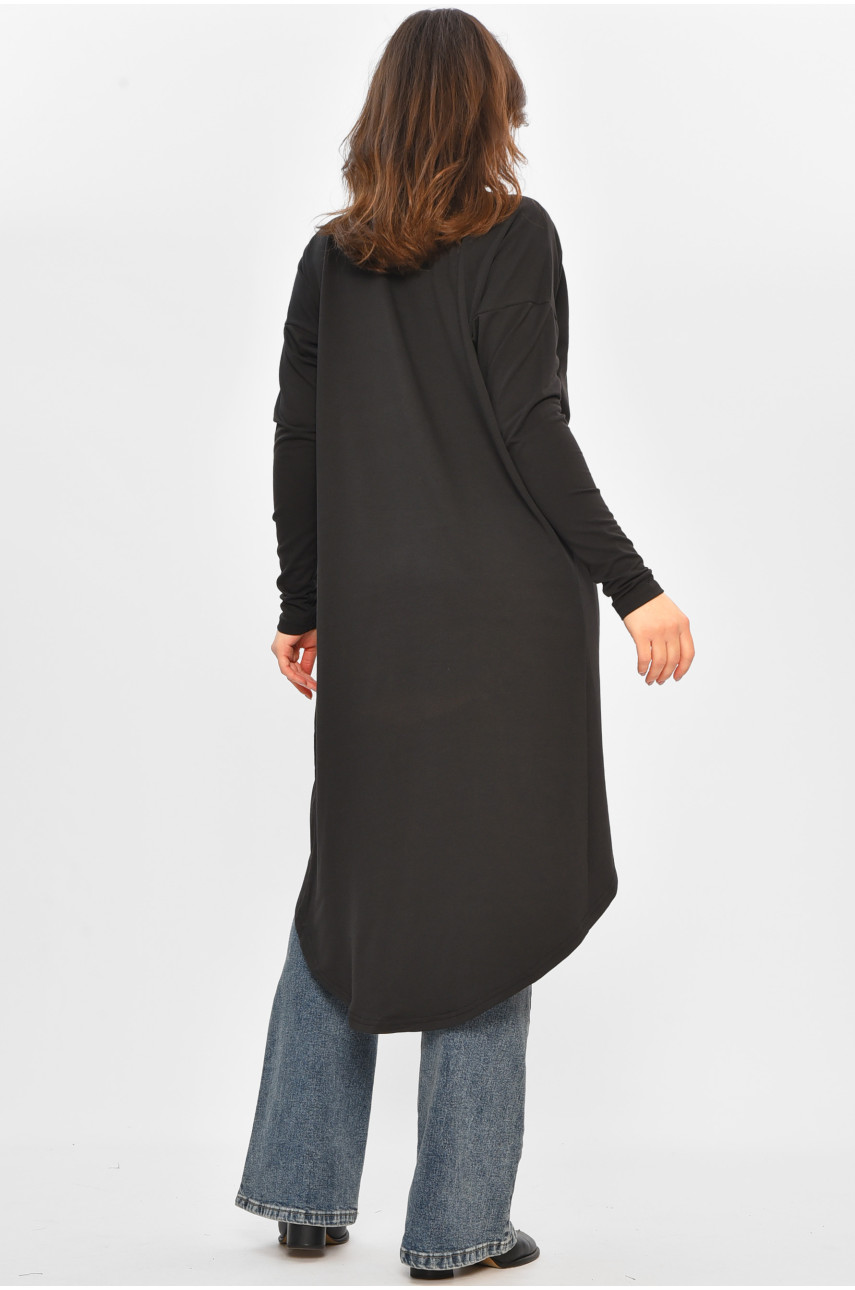 Кардиган жіночий напівбатальний чорного кольору 8274 207778 Кардиган жіночий напівбатальний чорного кольору 8274 207778