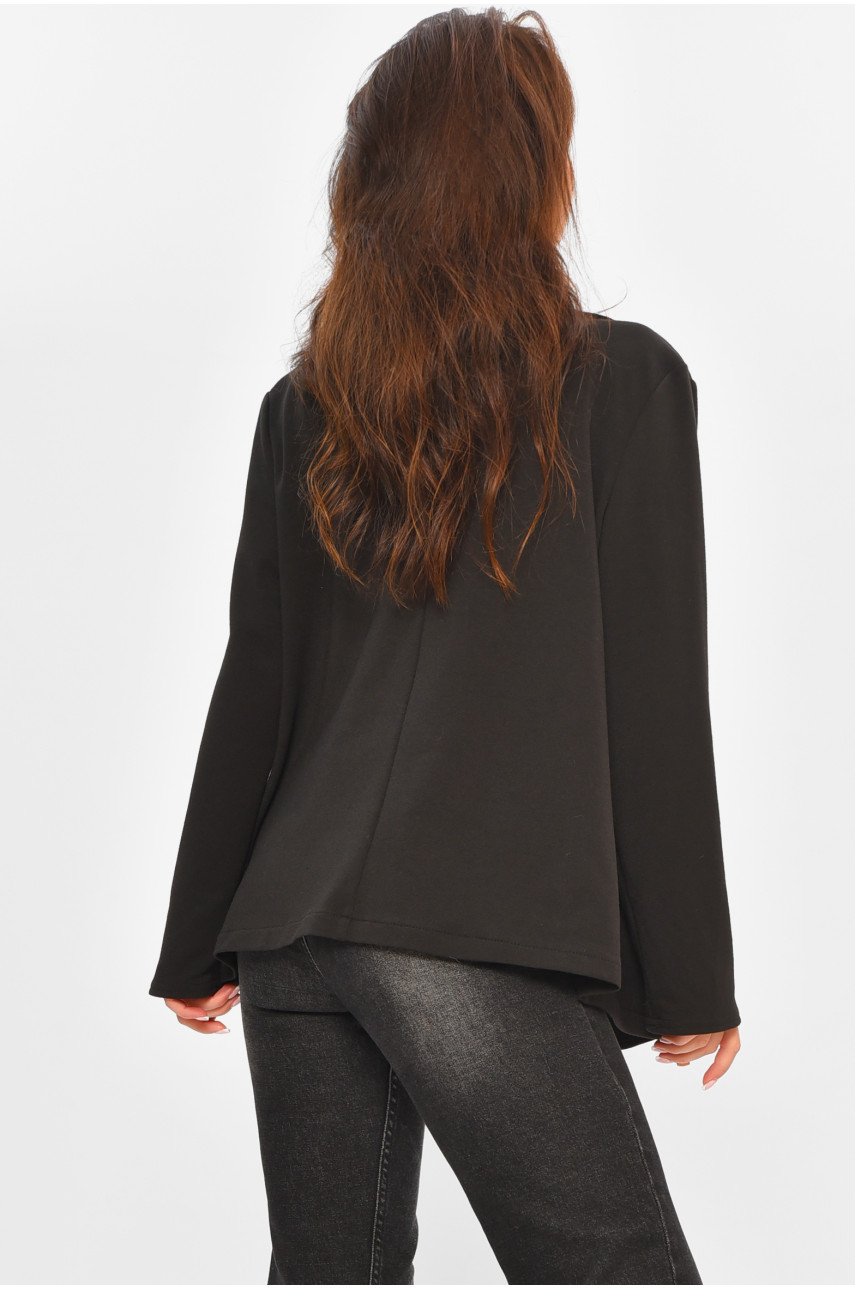 Кардиган женский однотонный черного цвета 207785