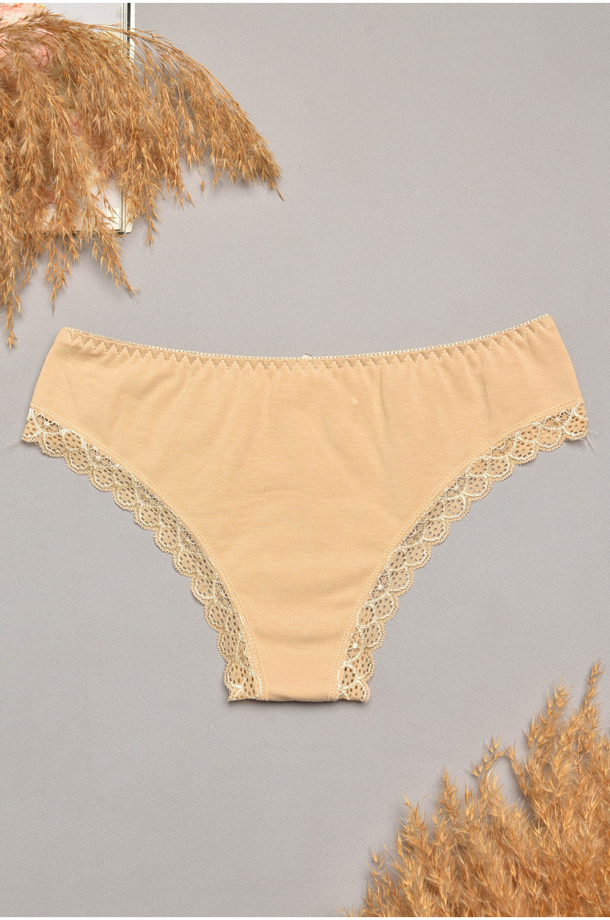 Трусы женские гипюровые бежевого цвета 7900 207793