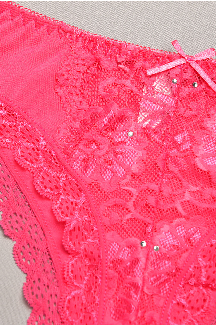 Трусы женские гипюровые малинового цвета 7900 207798