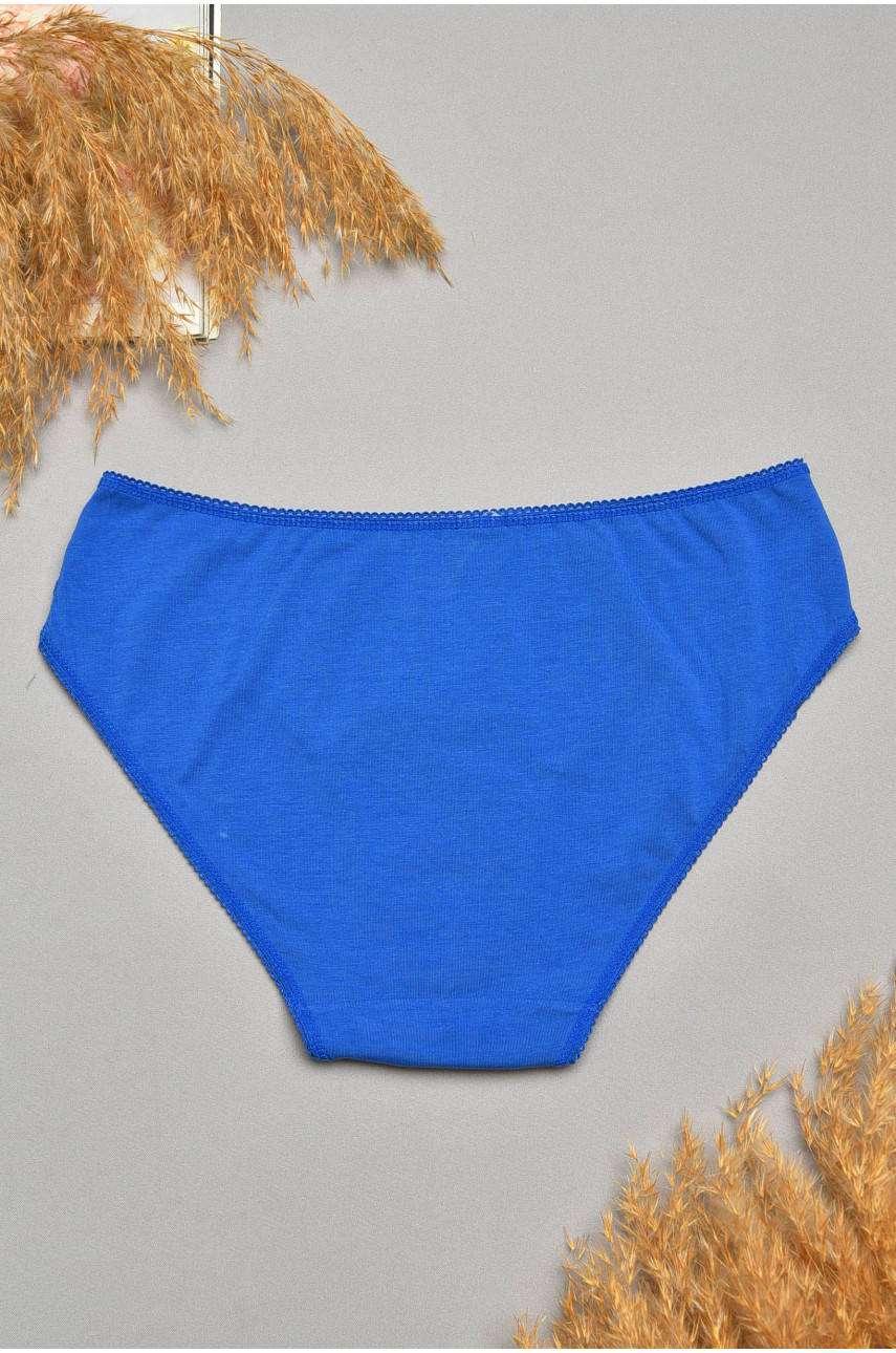 Трусы женские синего цвета с гипюровыми вставками 7884 207808