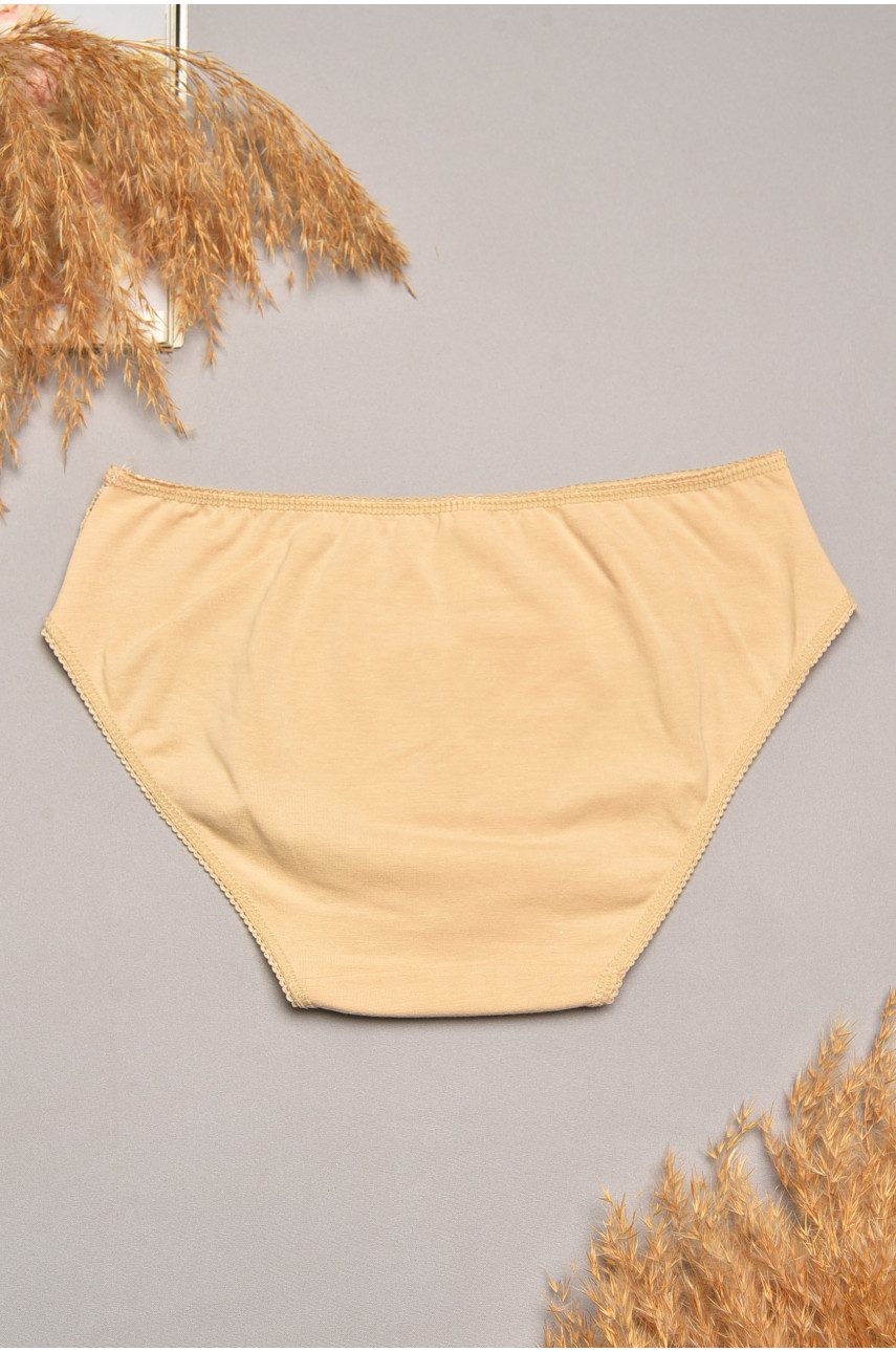 Трусы женские бежевого цвета с гипюровыми вставками 7884 207809