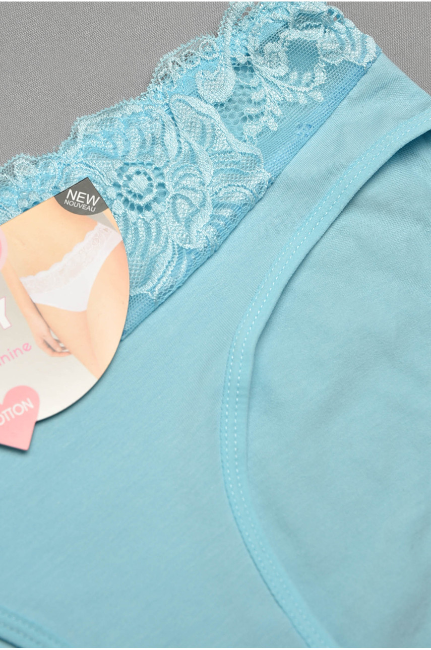 Труси жіночі блакитного кольору з гіпюровими вставками 7882 207814