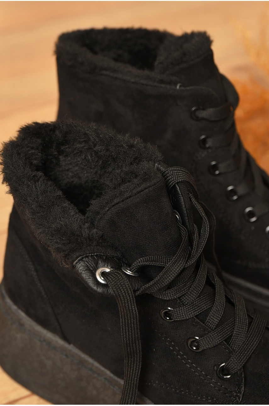 Ботинки женские зимние черного цвета 2024-19-2 з/ш 207817
