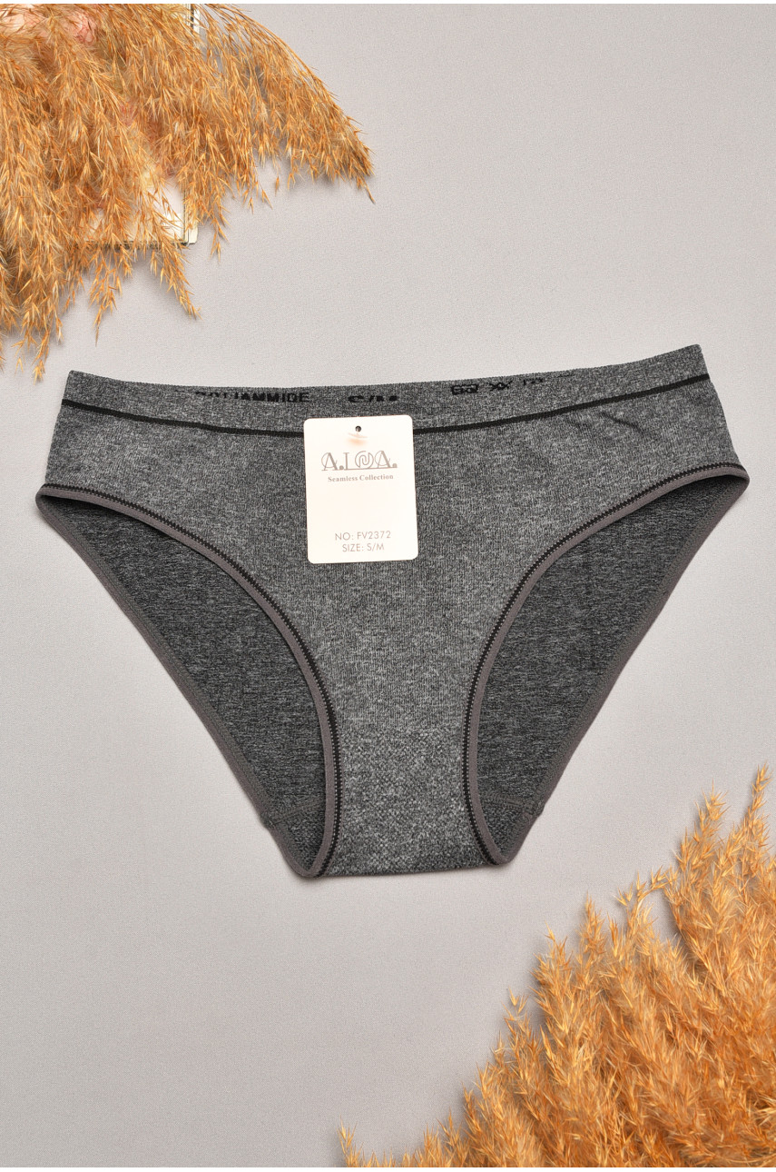 Трусы женские однотонные серого цвета 2372 207827
