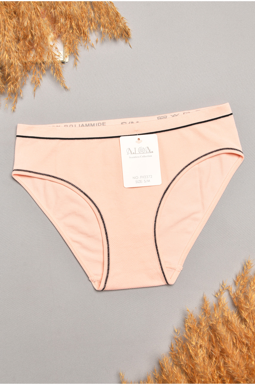 Трусы женские однотонные светло-розового цвета 2372 207830