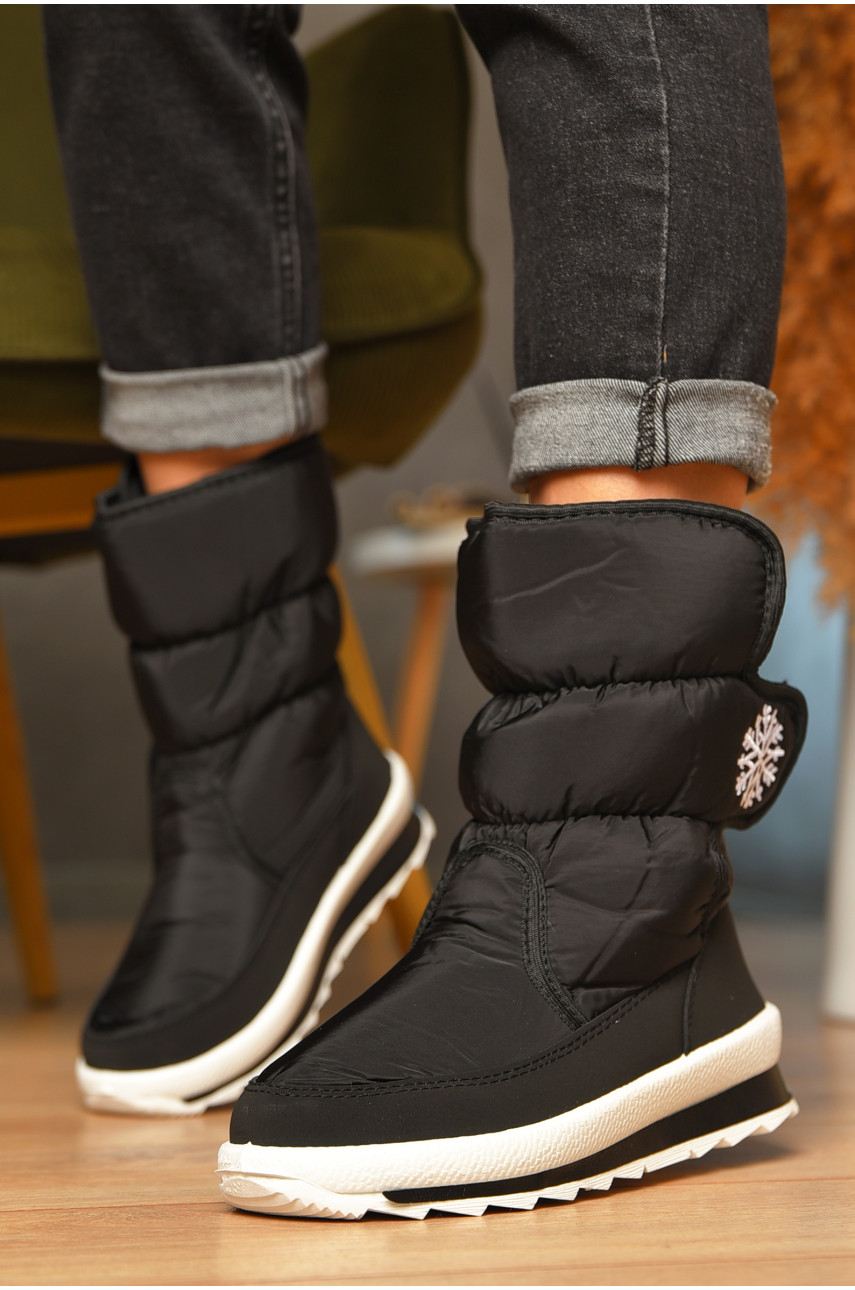 Дутики женские на овчине черного цвета G-112-8 207831