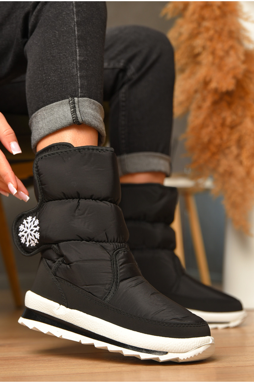 Дутики женские на овчине черного цвета G-112-8 207831