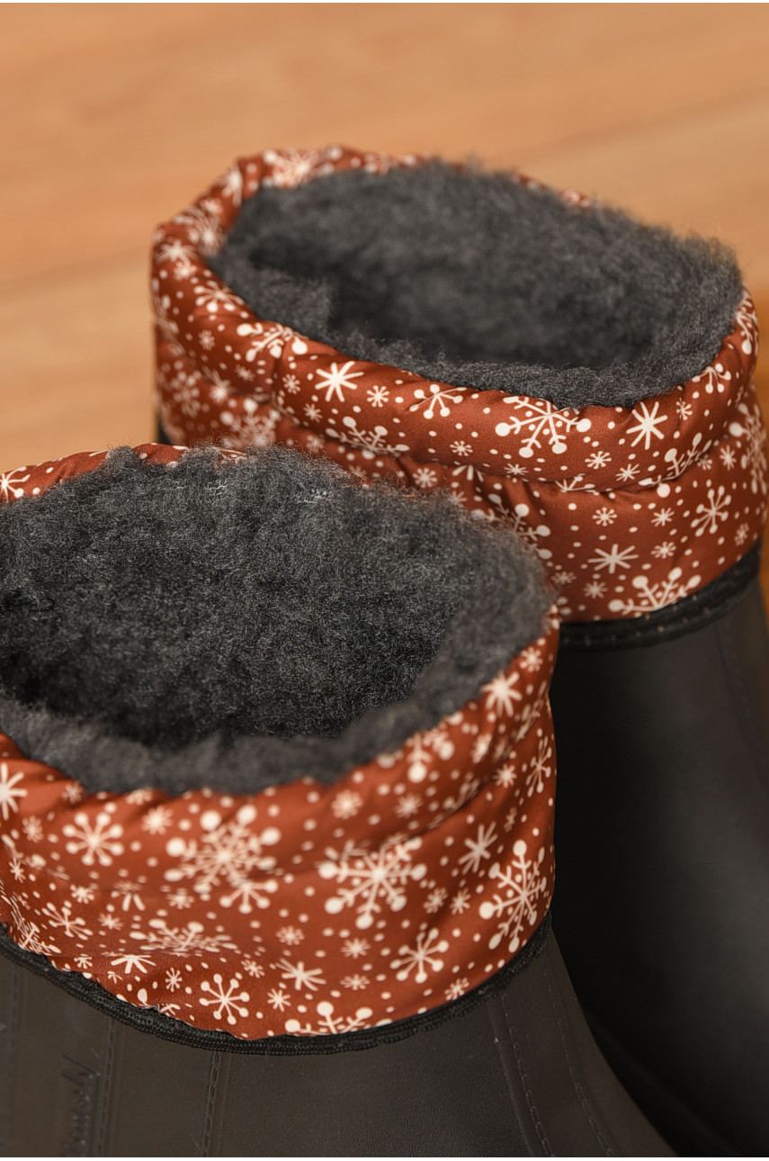 Дутики женские на меху черного цвета ботік 207833