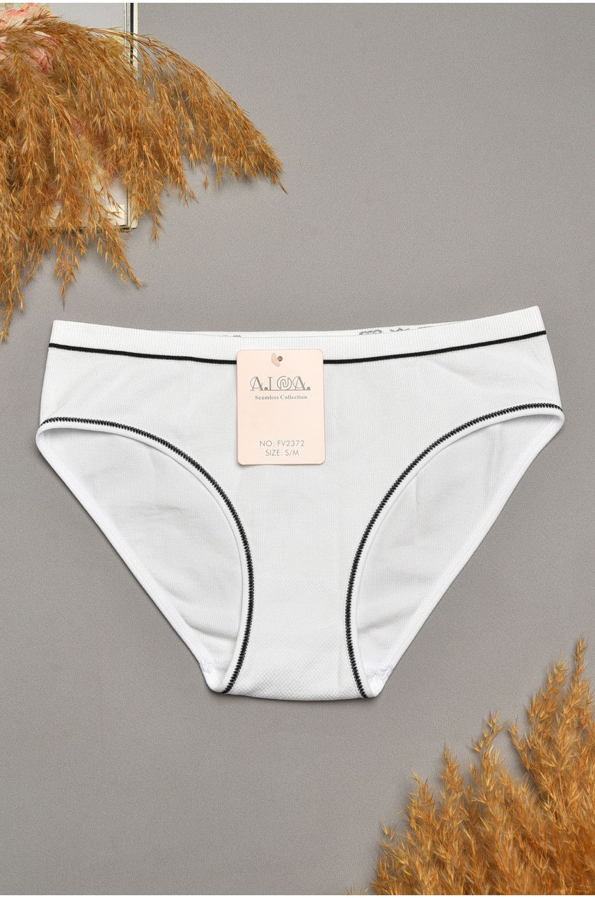 Трусы женские однотонные белого цвета 2372 207836