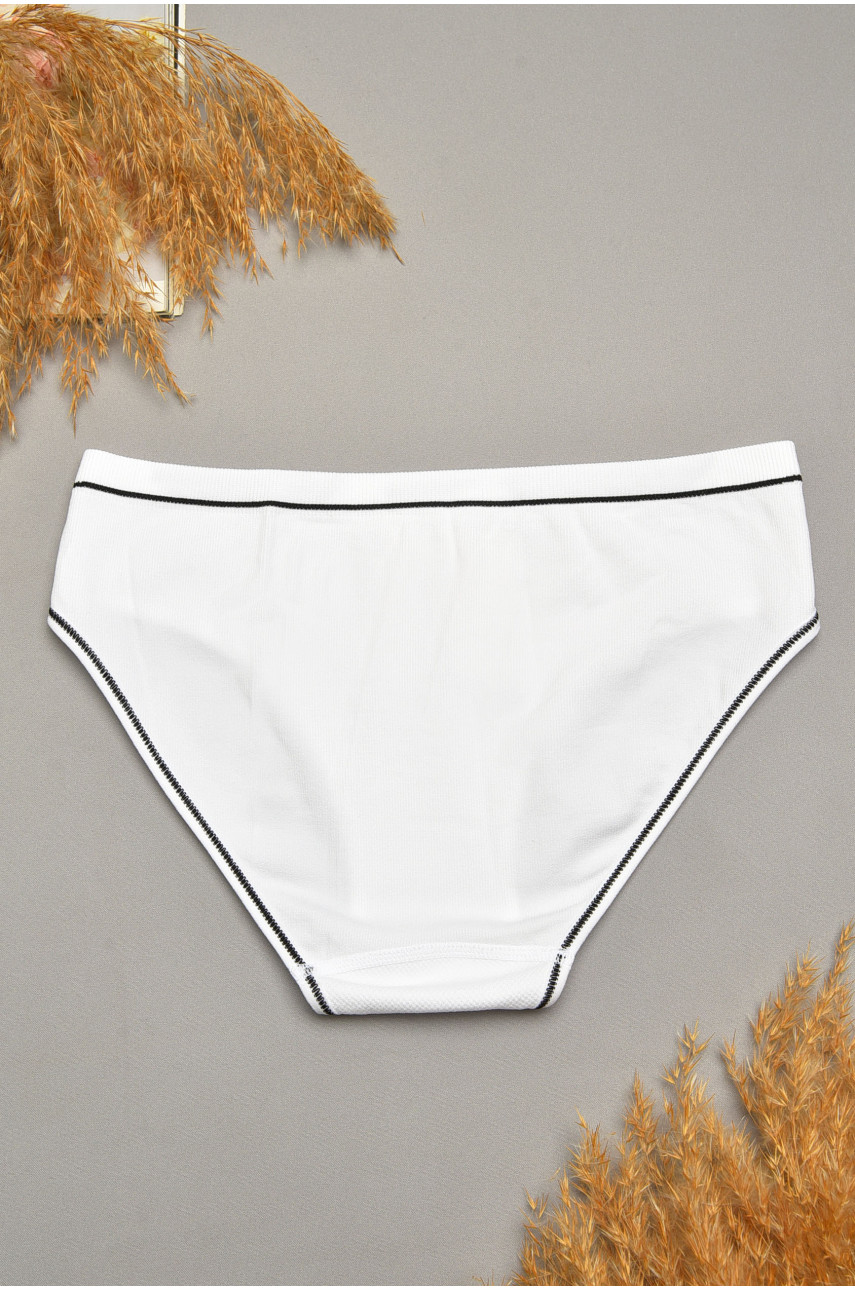 Трусы женские однотонные белого цвета 2372 207836