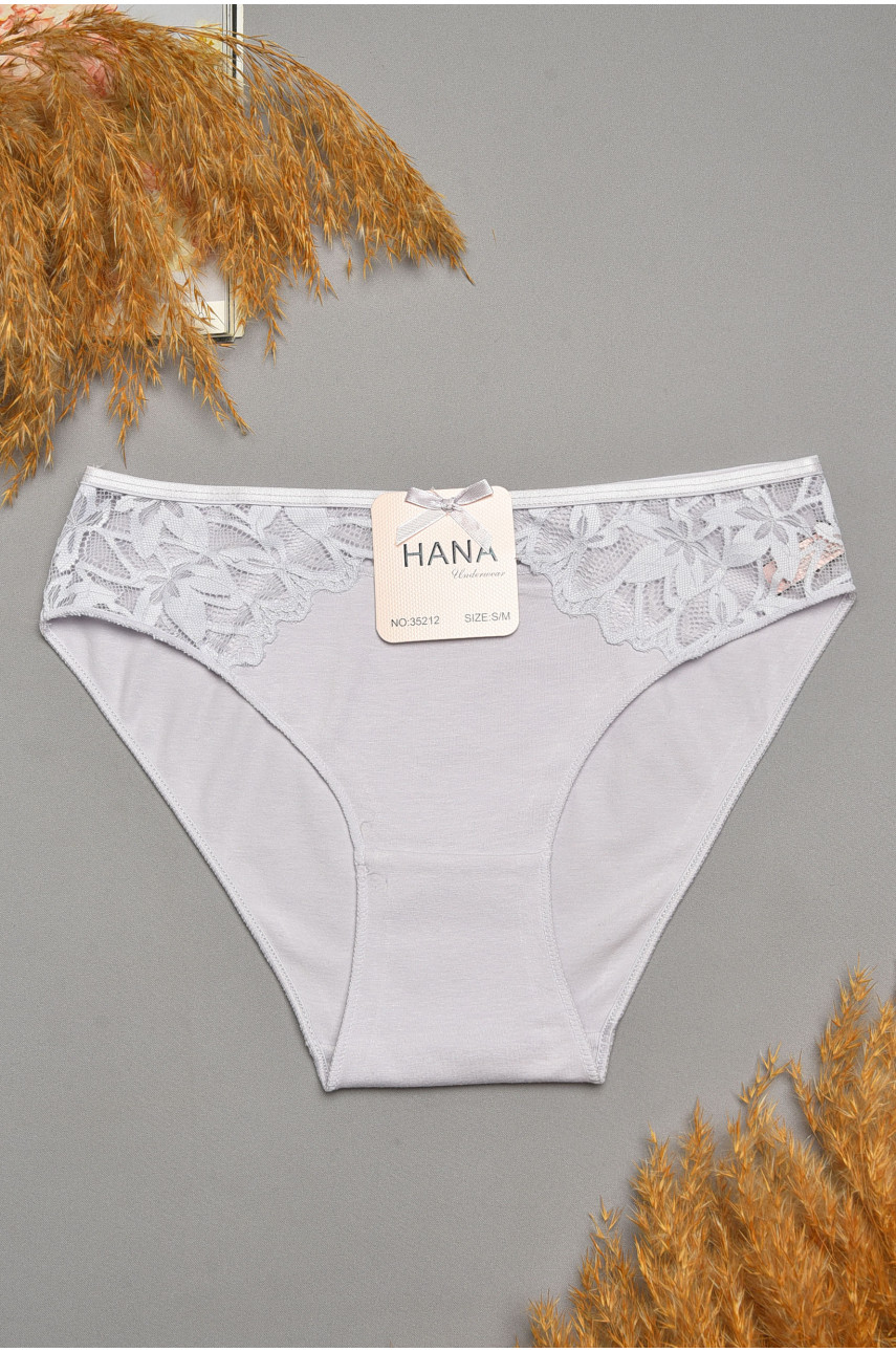 Трусы женские сиреневого цвета с гипюровыми вставками 35212 207840