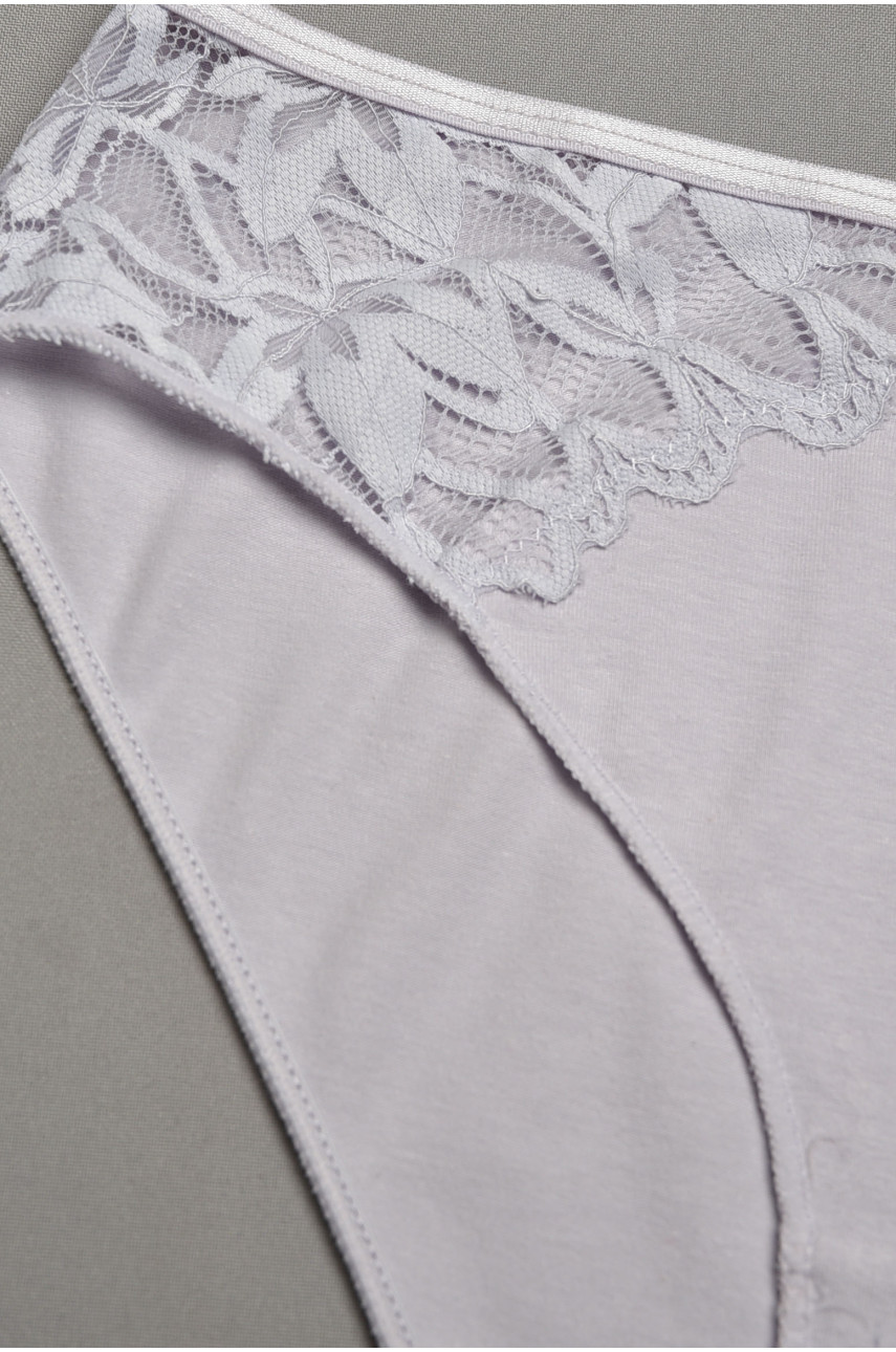 Трусы женские сиреневого цвета с гипюровыми вставками 35212 207840