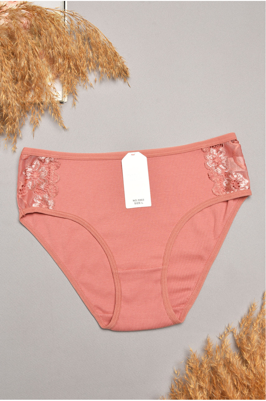 Трусы женские однотоные темно-розового цвета 5965 207845