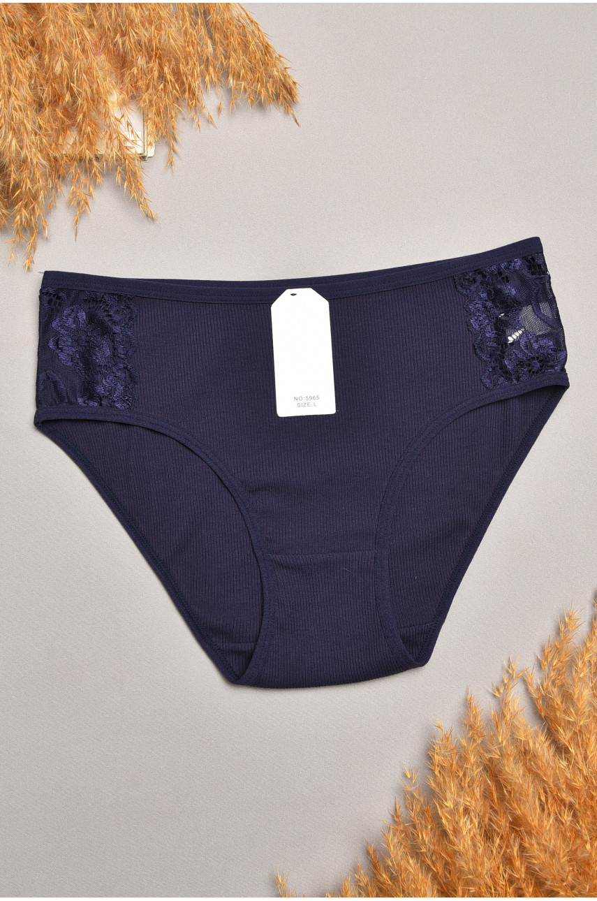 Трусы женские однотоные темно-синего цвета 5965 207846