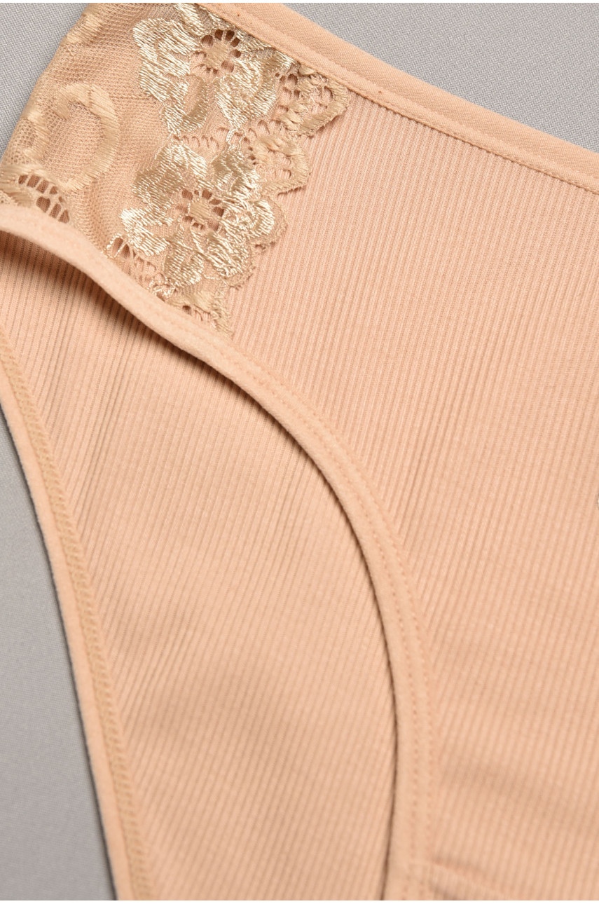 Трусы женские однотоные бежевого цвета 5965 207849