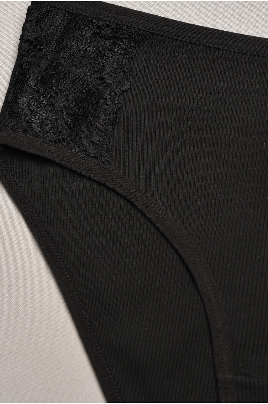 Трусы женские однотоные черного цвета 5965 207850