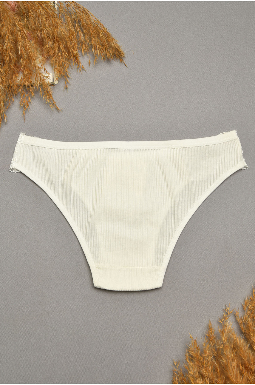 Трусы женские белого цвета с гипюровыми вставками 40739-1 207851