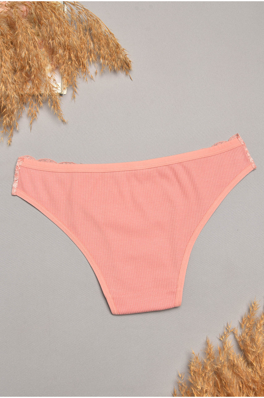 Трусы женские темно-розового цвета с гипюровыми вставками 40739-1 207855