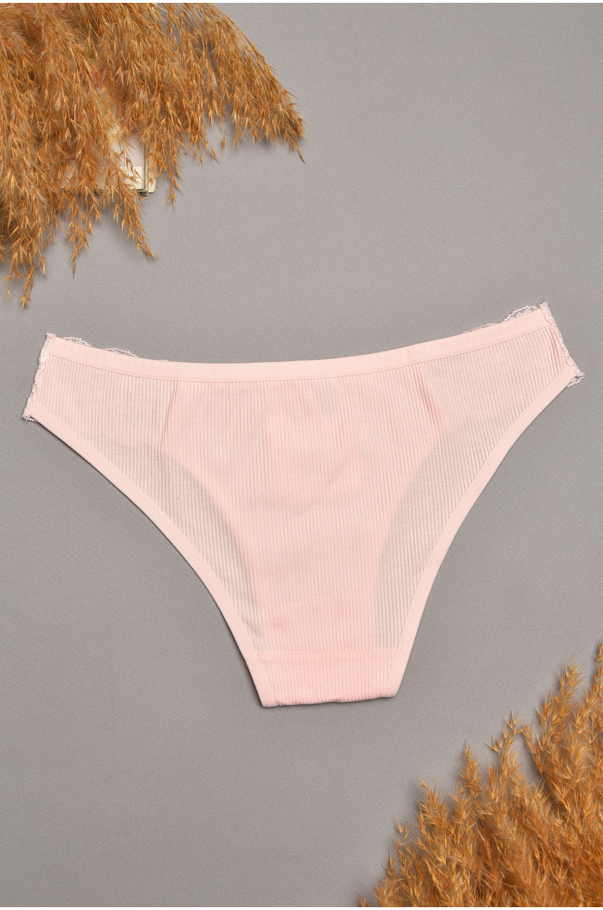 Трусы женские светло-розового цвета с гипюровыми вставками 40739-1 207856